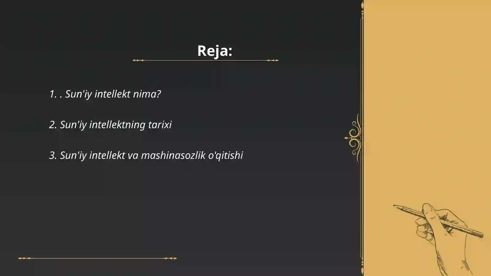 Sunʼiy intellekt mavzusida prezentatsiya tayyorlash 2