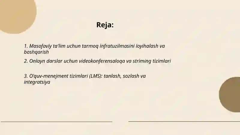 Maʼsofaviy taʼlimni tashkil etilishini texnik va dasturiy taʼminotlari 2