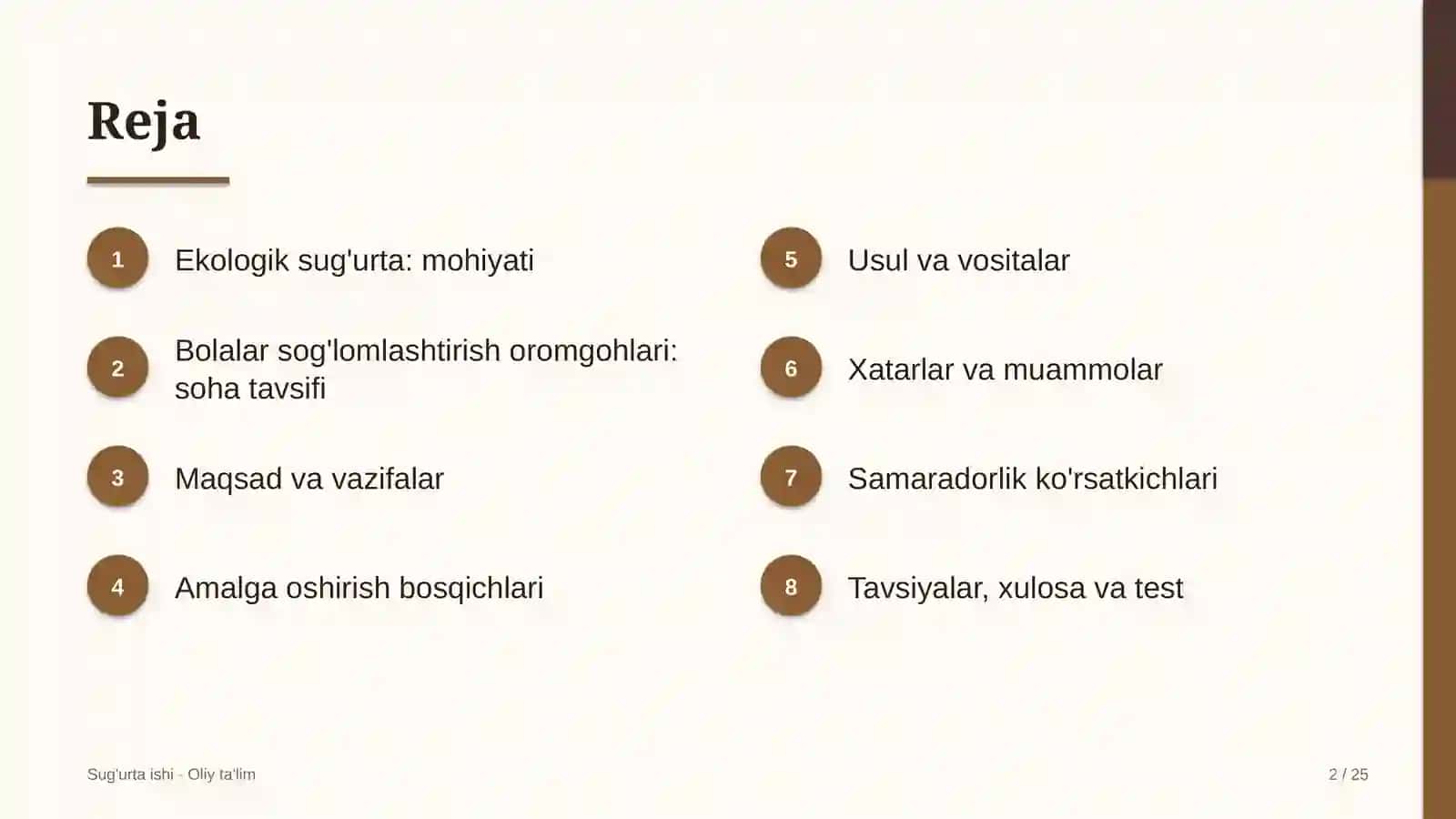 Bolalar sog'lomlashtirish oromgohlarida ekologik sug'urta 2
