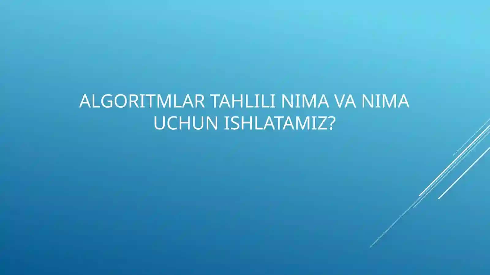 Big O notation Algoritmlarning samaradorlik tahlili 2