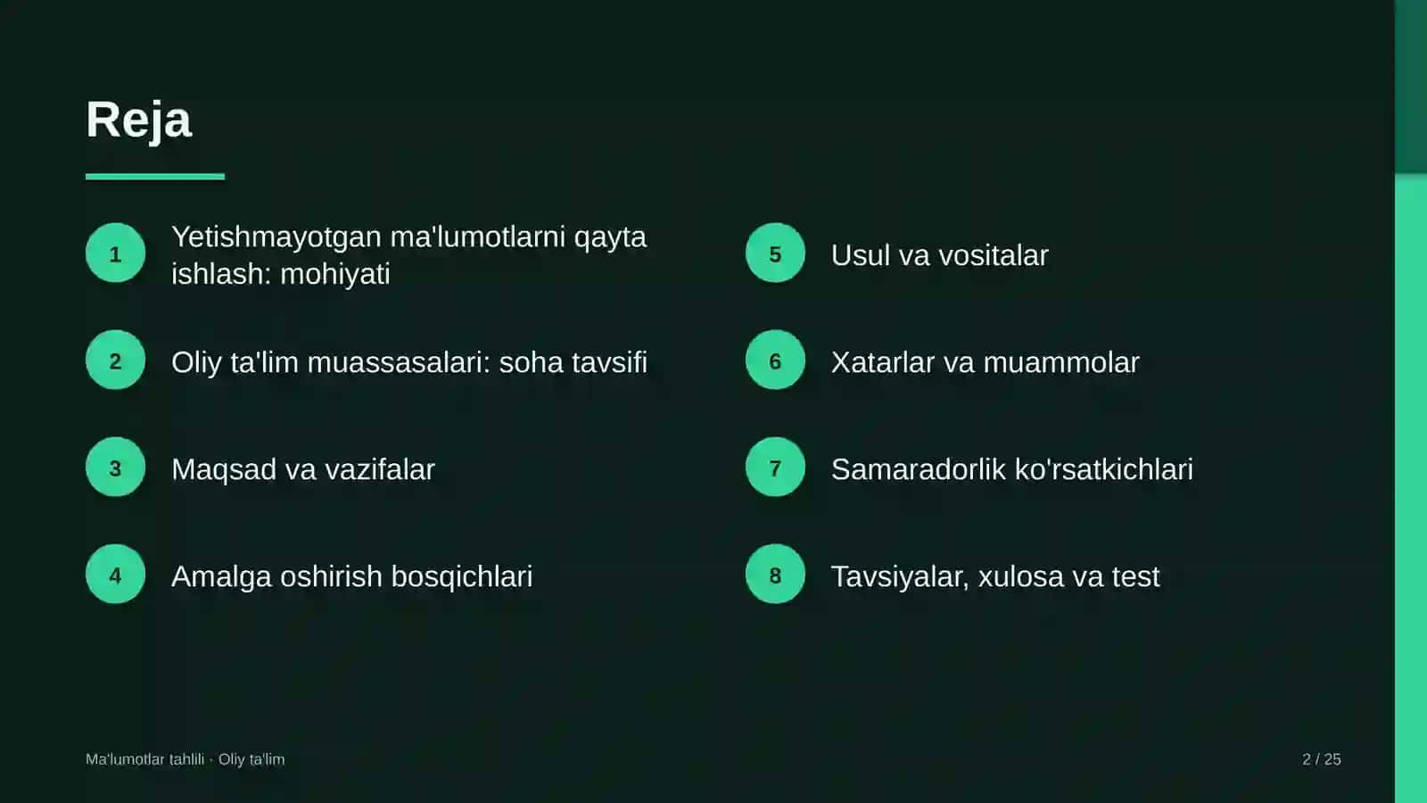 oliy ta'lim muassasalarida yetishmayotgan ma'lumotlarni qayta ishlash 2971 2