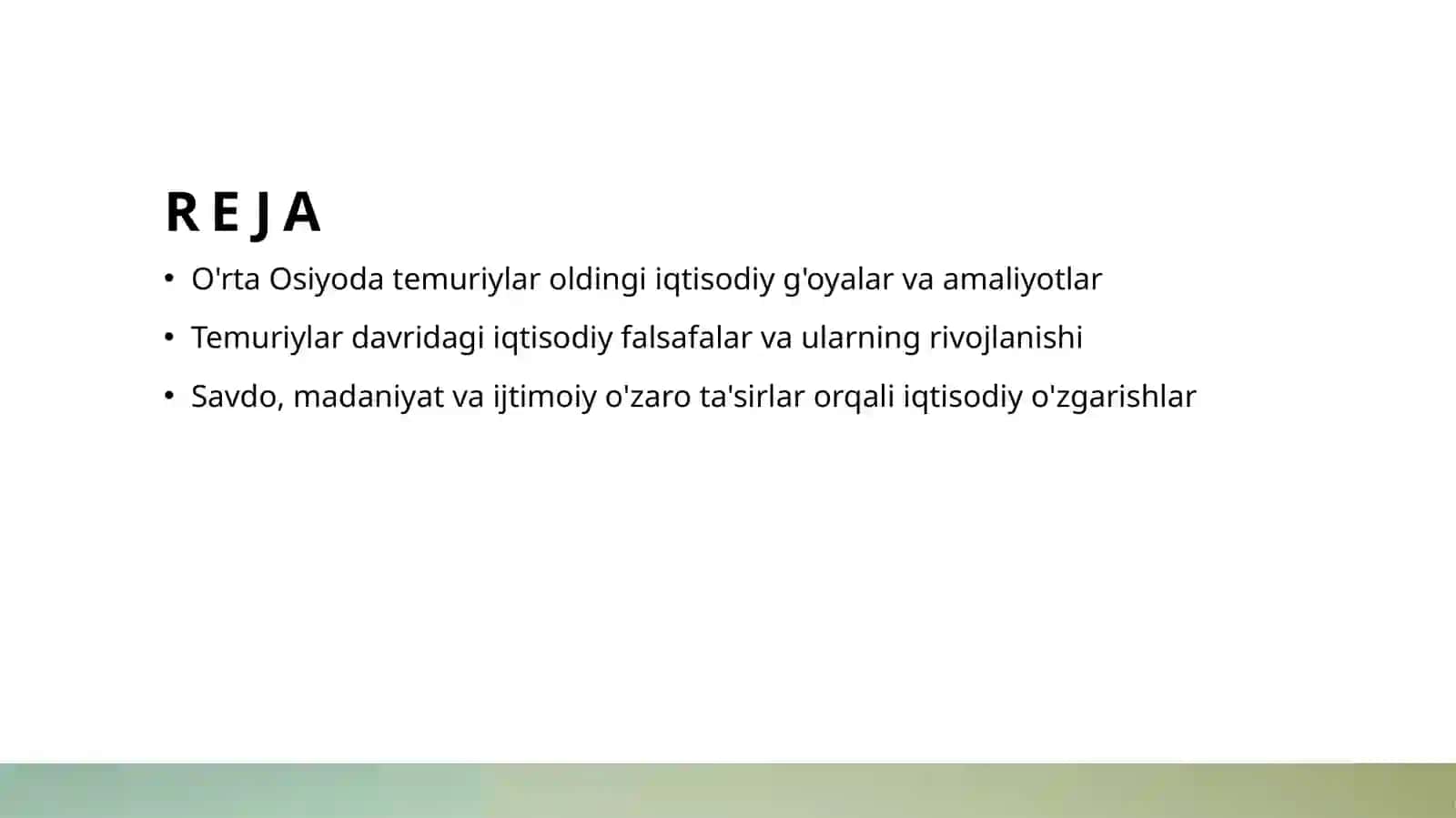 O'rta Osiyodagi temuriylar davrigacha va temuriylar davridagi iqtisodiy g'oyalar 2