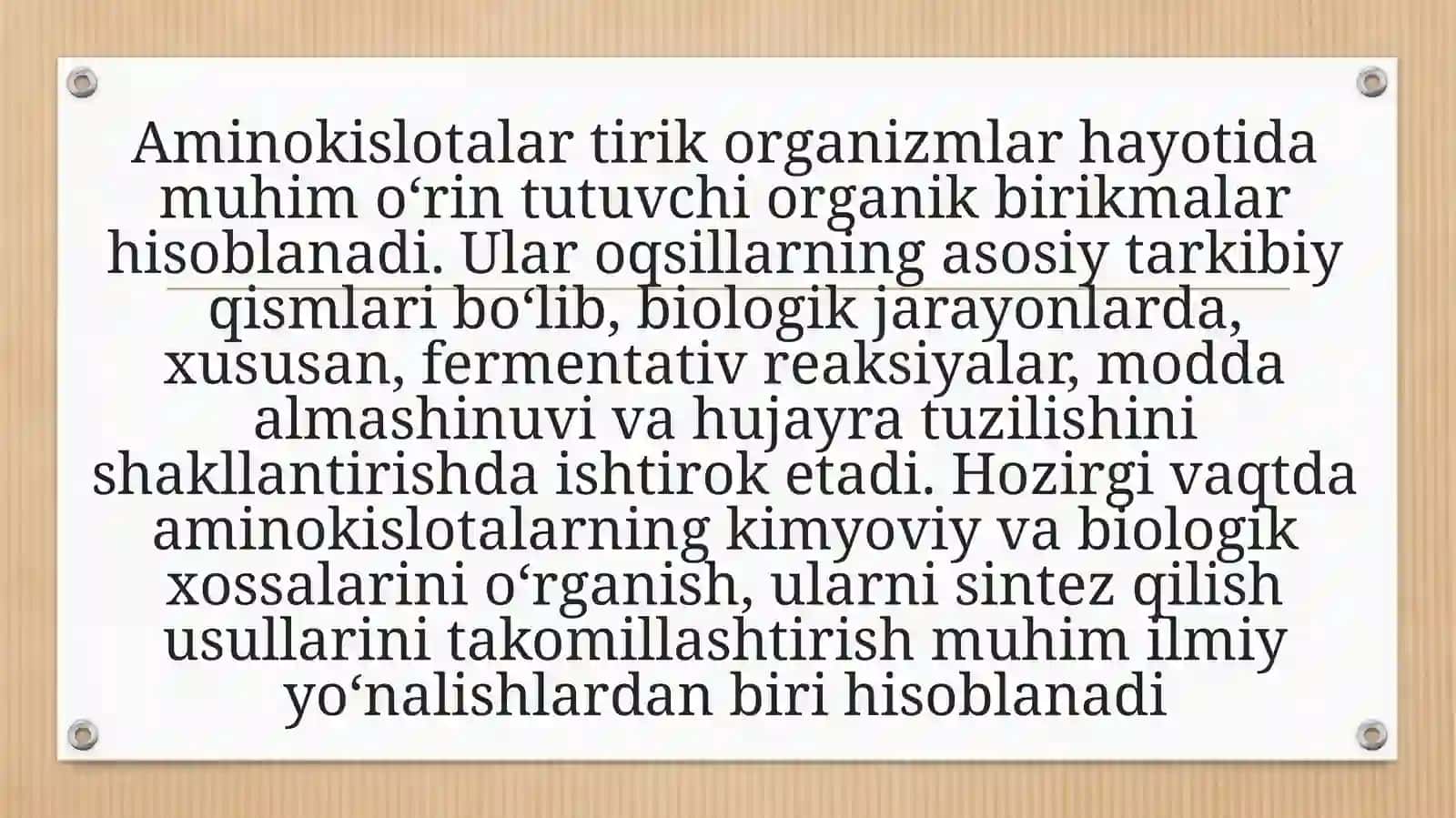 Aminokislotalar va glitsin 2
