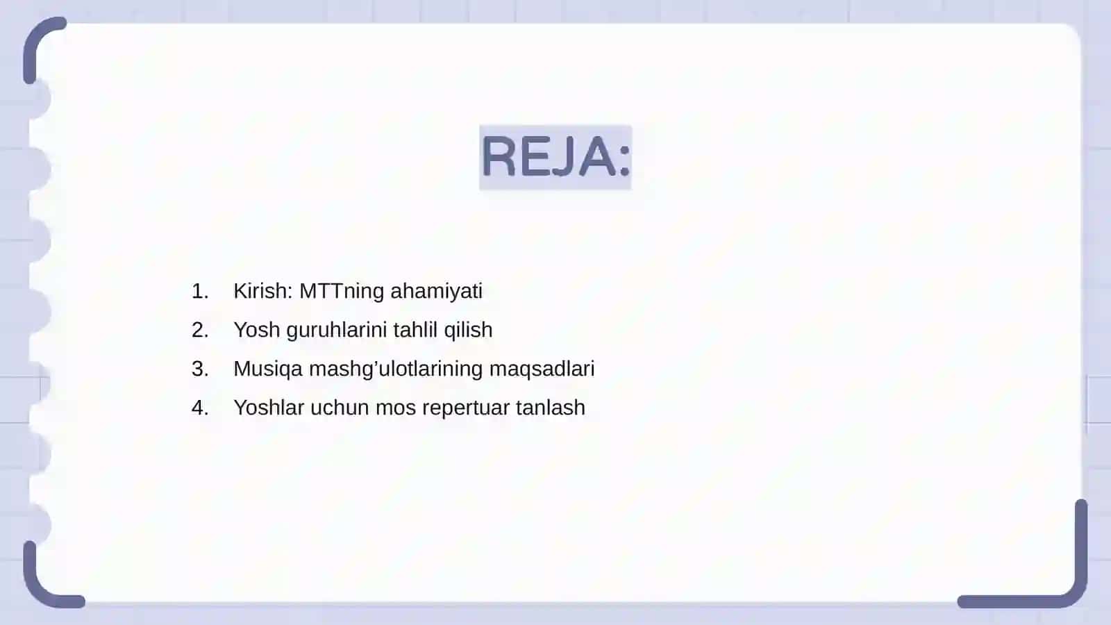 Musiqa Mashg'ulotlari 2