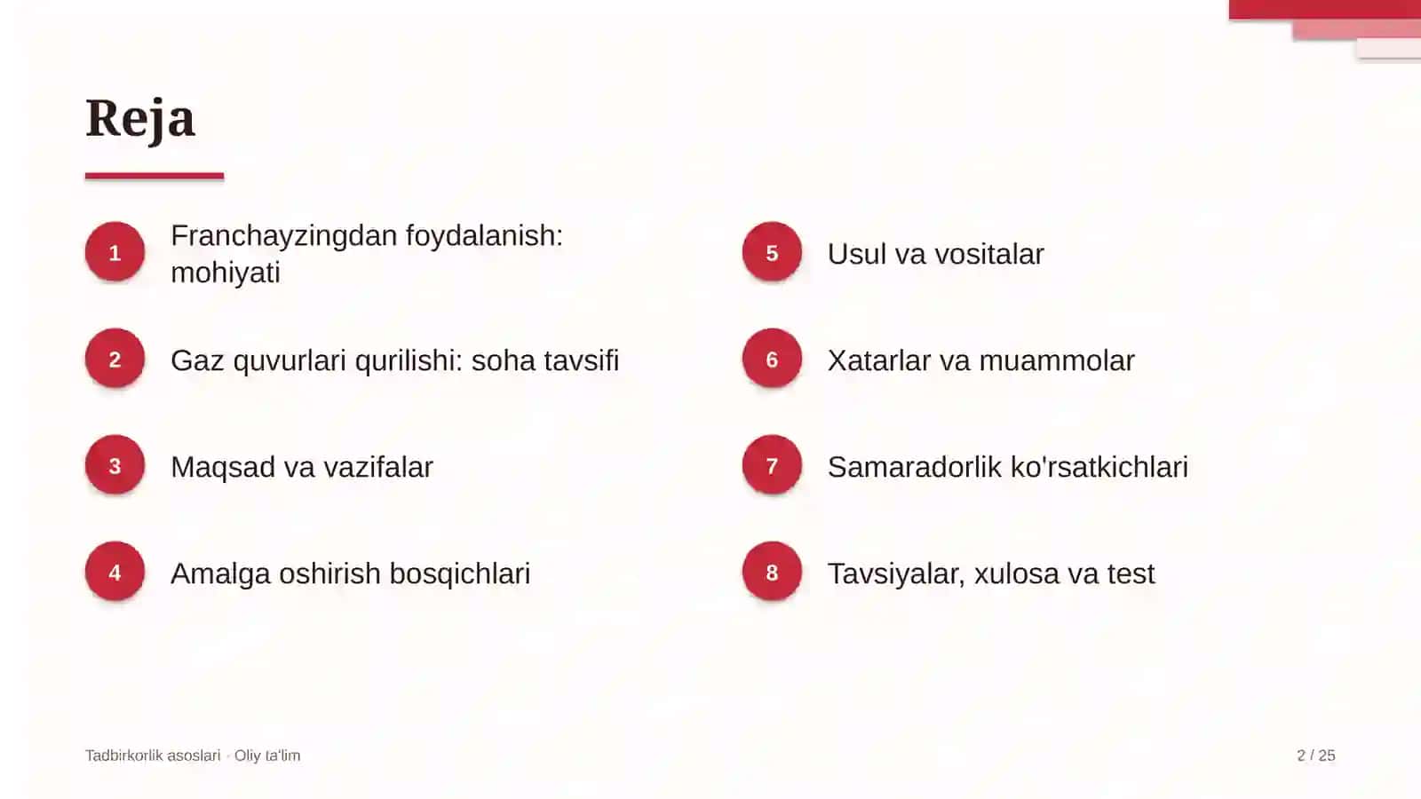 gaz quvurlari qurilishida franchayzingdan foydalanish 6431 2