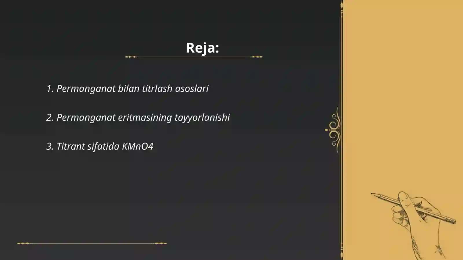 Permanganat bilan titrlash 2