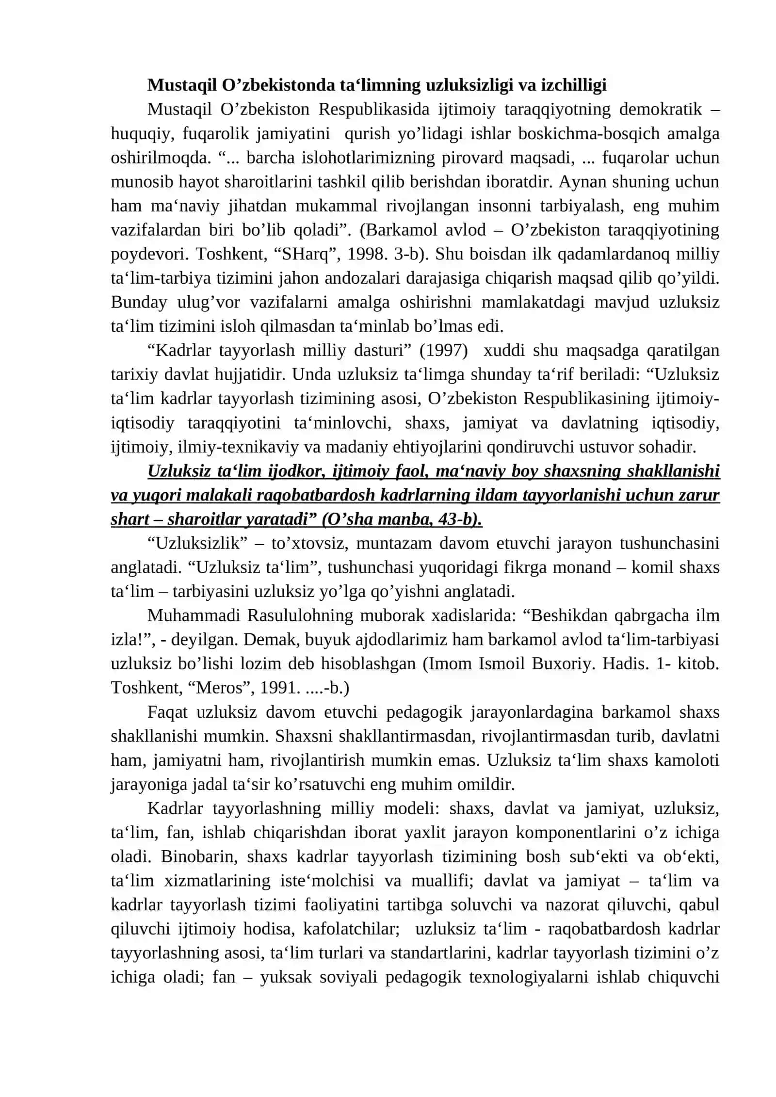 Mustaqil O’zbekistonda ta‘lim tizimi 2