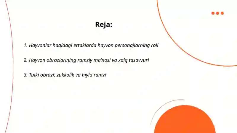 hayvonlar haqidagi ertaklarda badiiy obrazlar 2