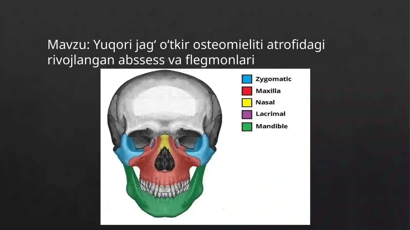 Yuqori jag‘ o‘tkir osteomieliti atrofidagi rivojlangan abssess va flegmonlar 2