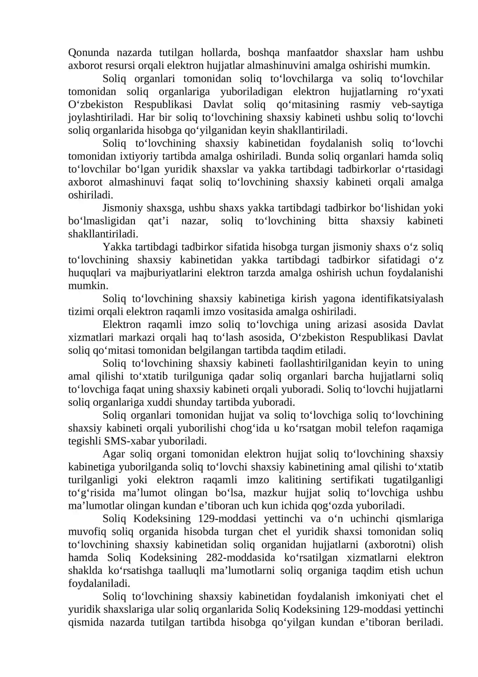Moliyaviy Ijara Tushunchasi va Soliq To'lovinchining Shaxsiy Kabineti 2