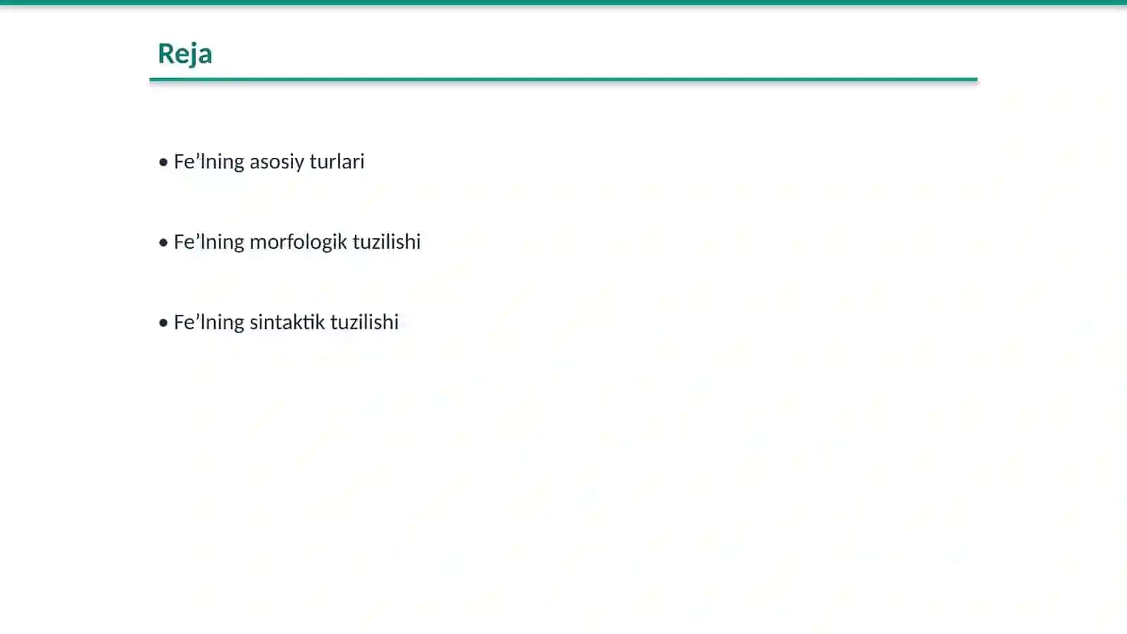 Feʼlning tuzilish jihatdan turlari 2