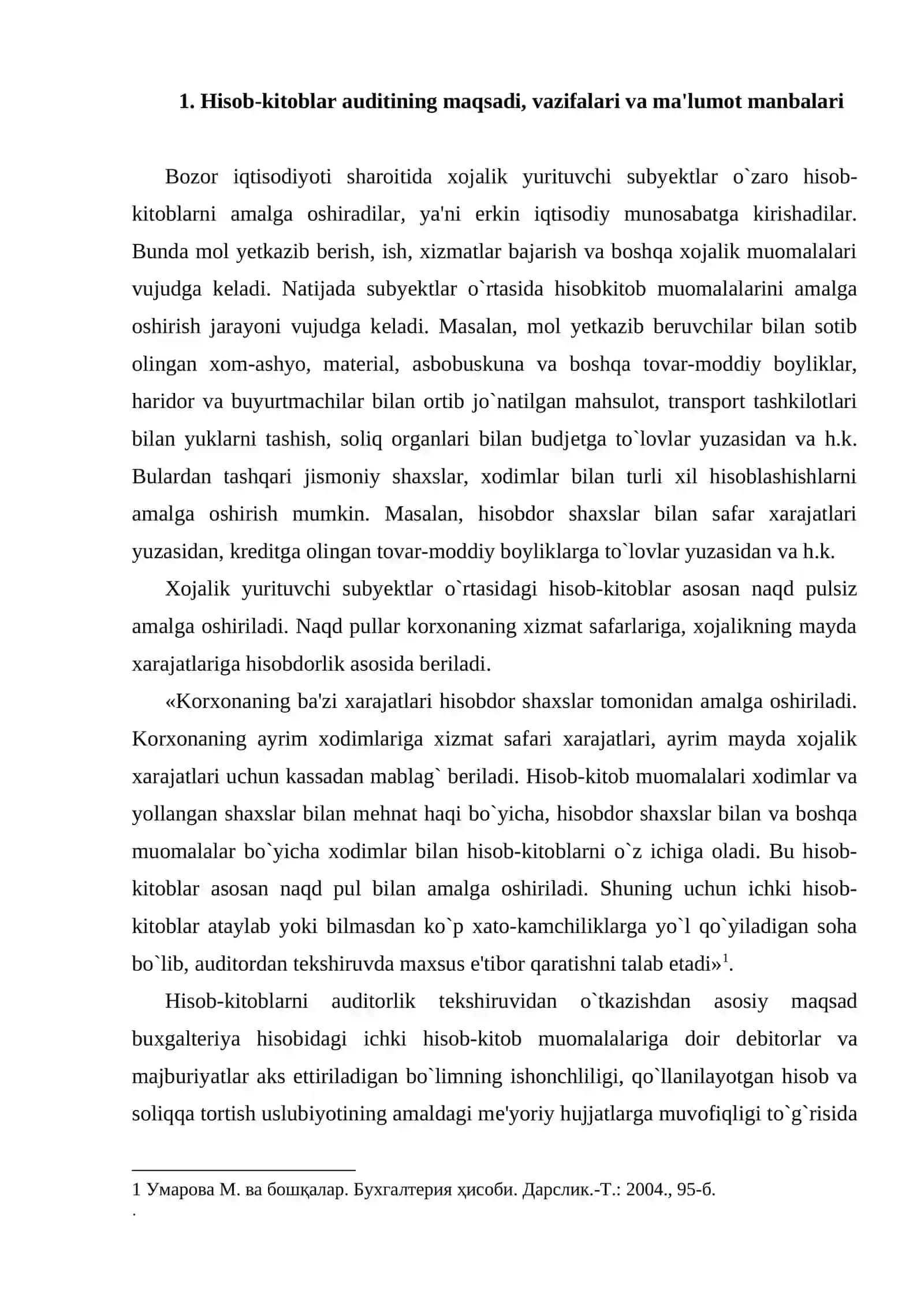 Hisob-kitob, krеdit muomalalari va boshqa qarzlar auditi 2