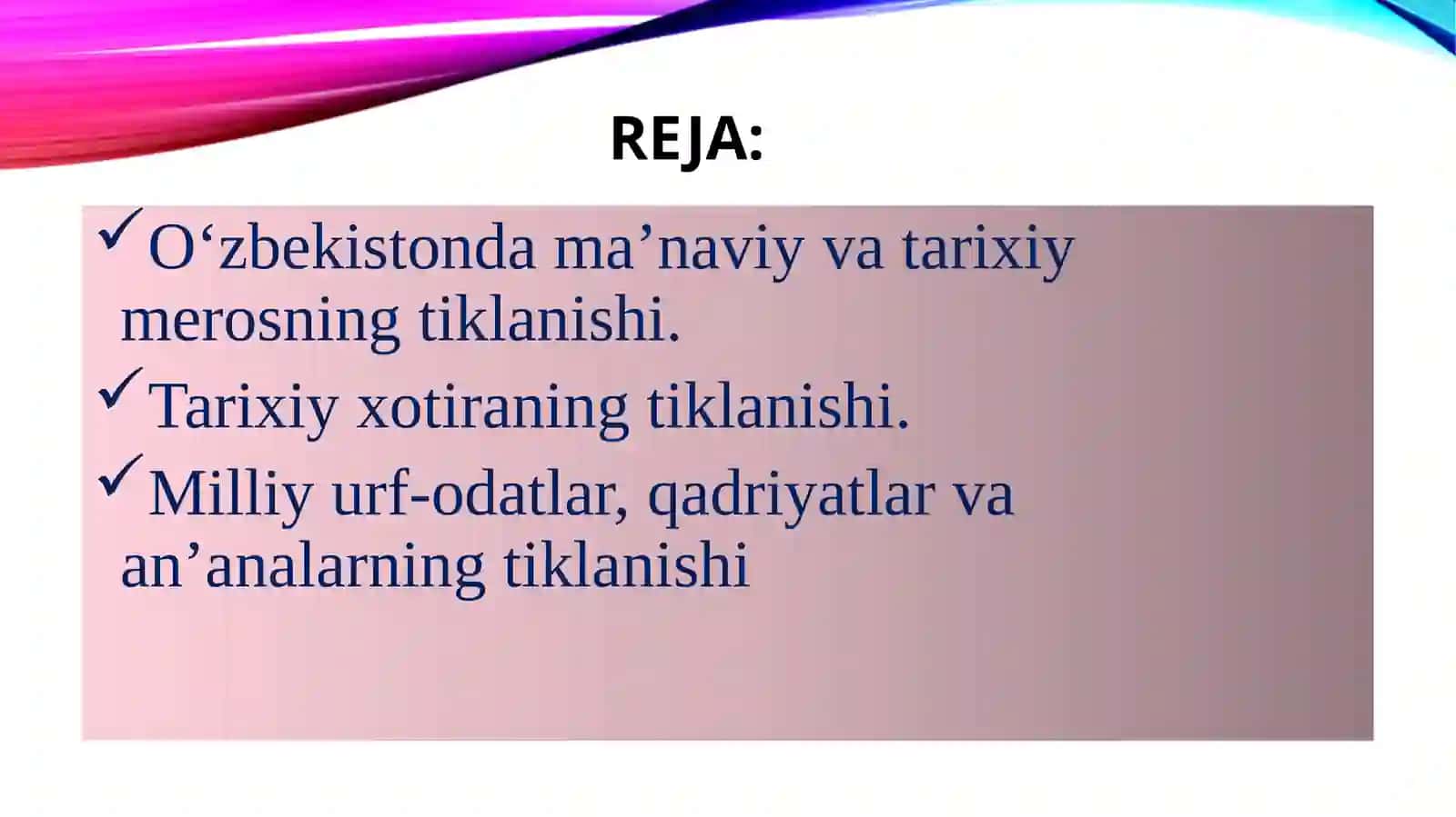 MUSTAQILLIK YILLARIDA O‘ZBEKISTONNING MA’NAVIY VA MADANIY TARAQQIYOTI 2