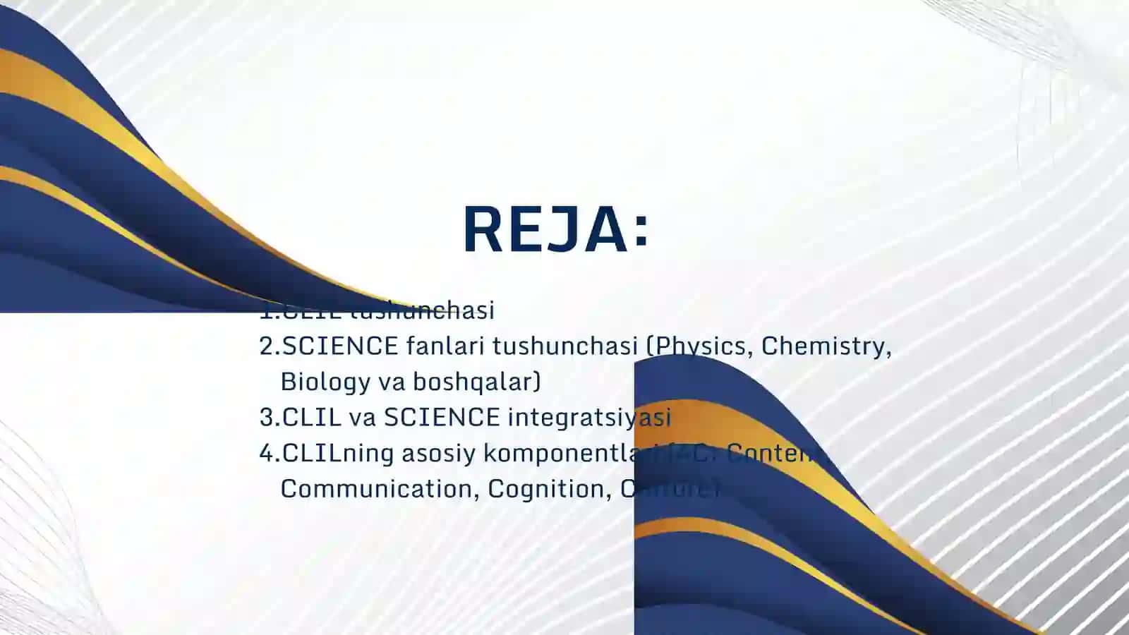 SCIENCE FANLARINI CLIL TEXNOLOGIYASI YORDAMIDA O‘QITISH 2
