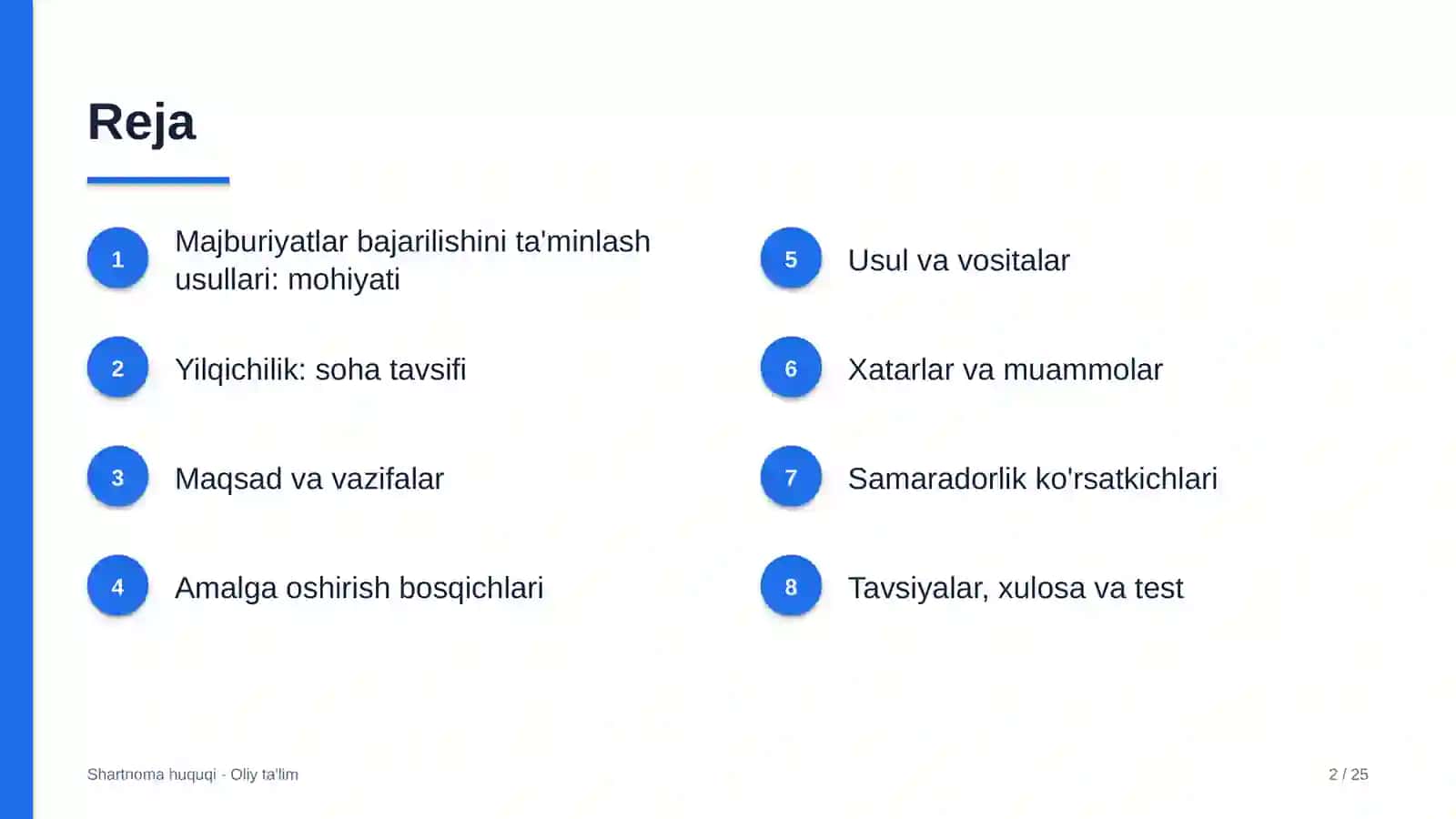 Yilqichilikda majburiyatlarning bajarilishini ta'minlash usullari 2