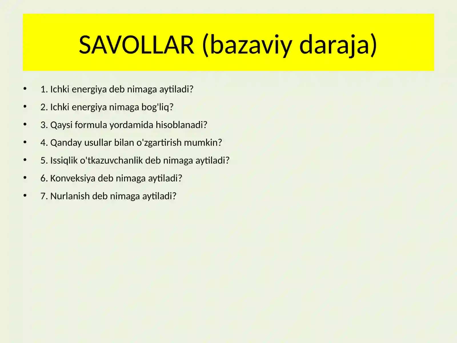Fizika - Gazning bajargan ishi (10-sinf) 2