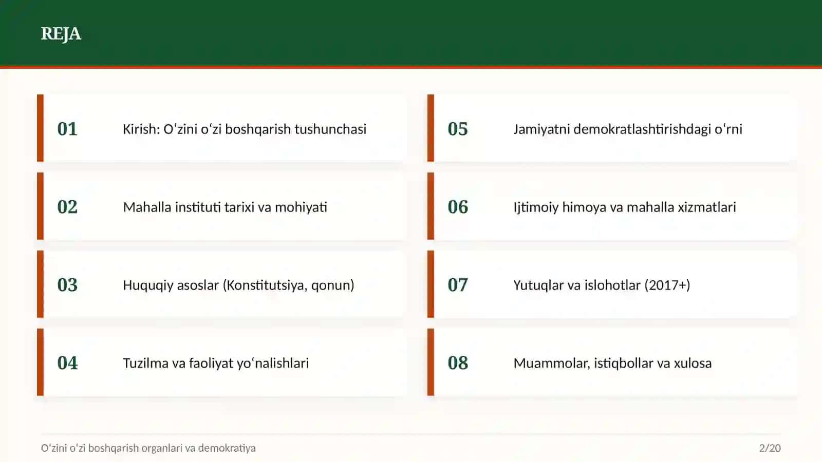 Oʻzini oʻzi boshqarish organlari va demokratiya 2