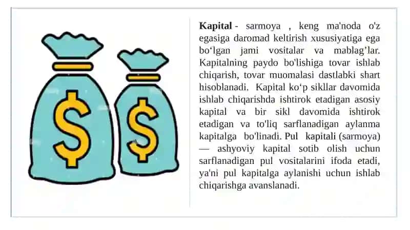 Kapital qoʻyilmalar va kapital bozori 2