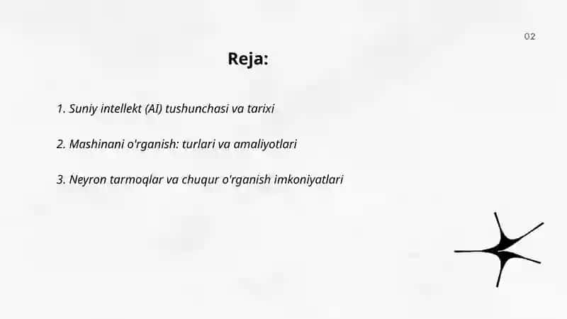 Suniy intellekt (AI) va uning imkoniyatlari 2