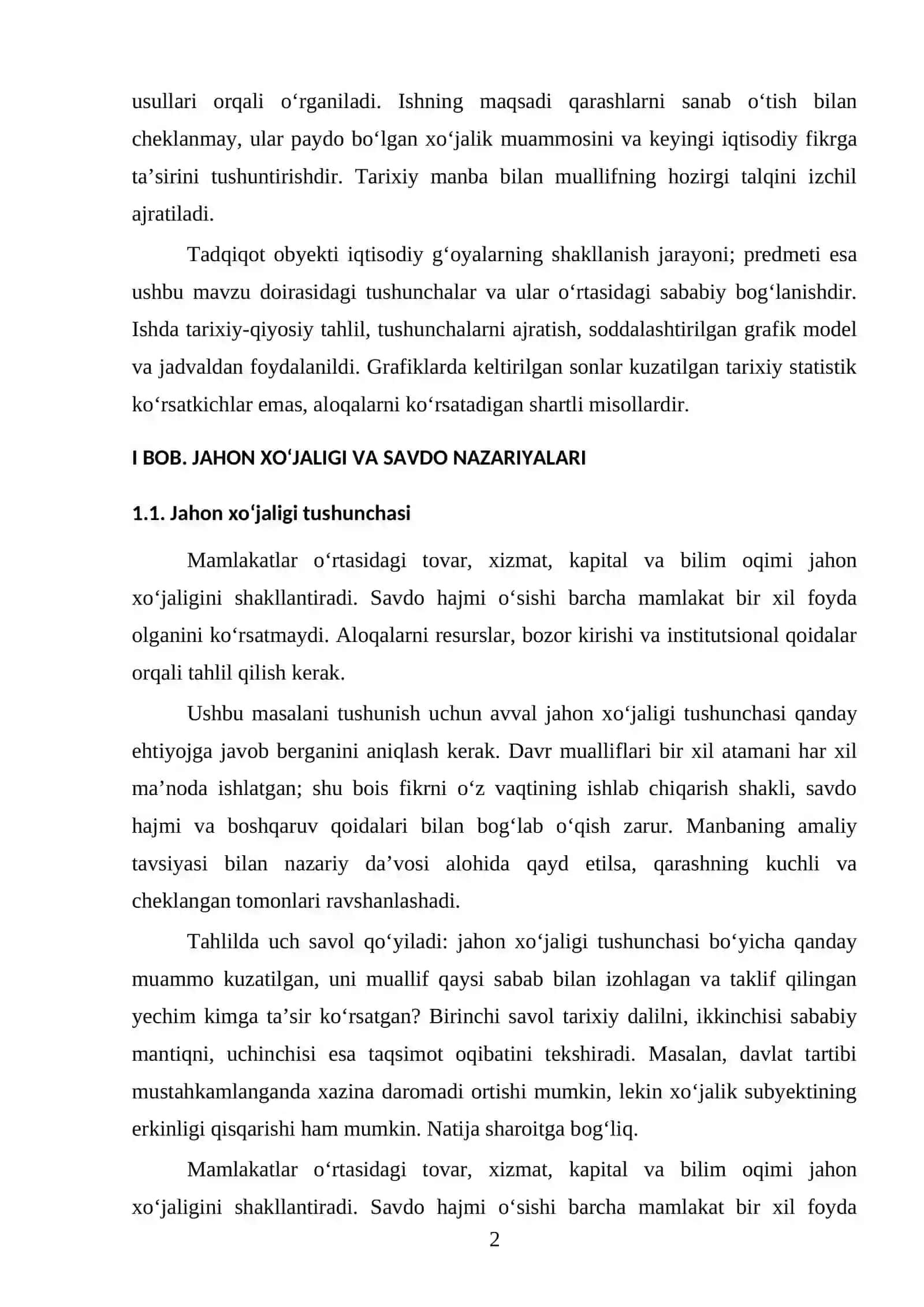 Iqtisodiy ta’limotlar tarixi 2