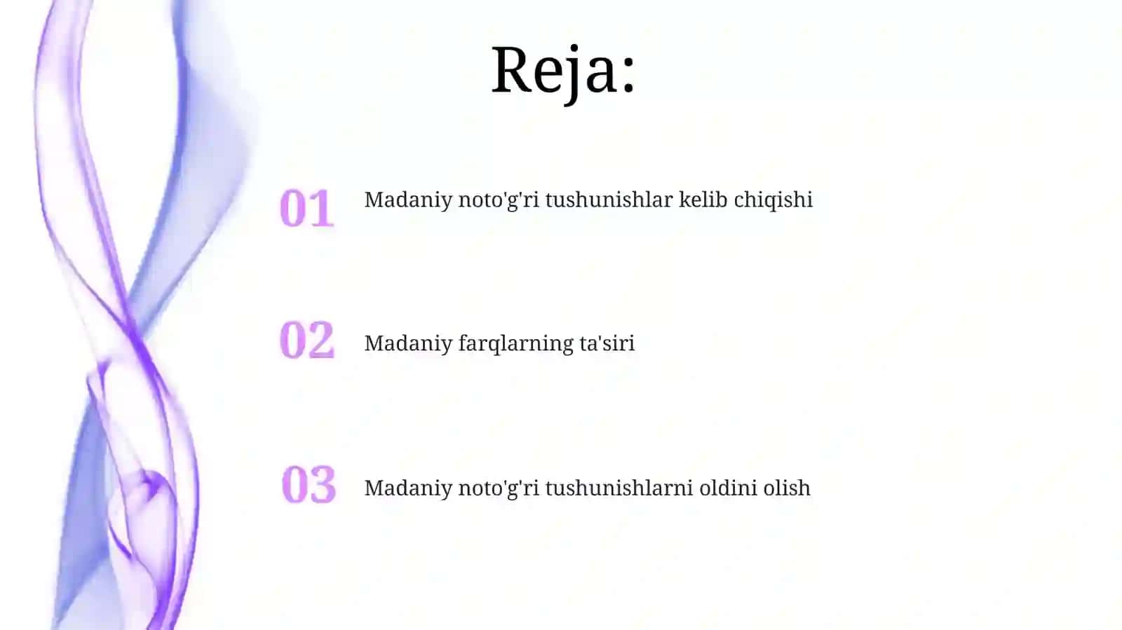 Madaniy noto'g'ri tushunishlar 2