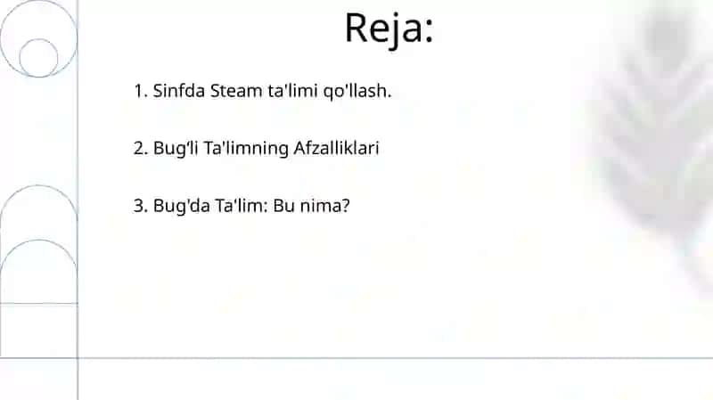 Tal'lim jarayoji STEAM 2