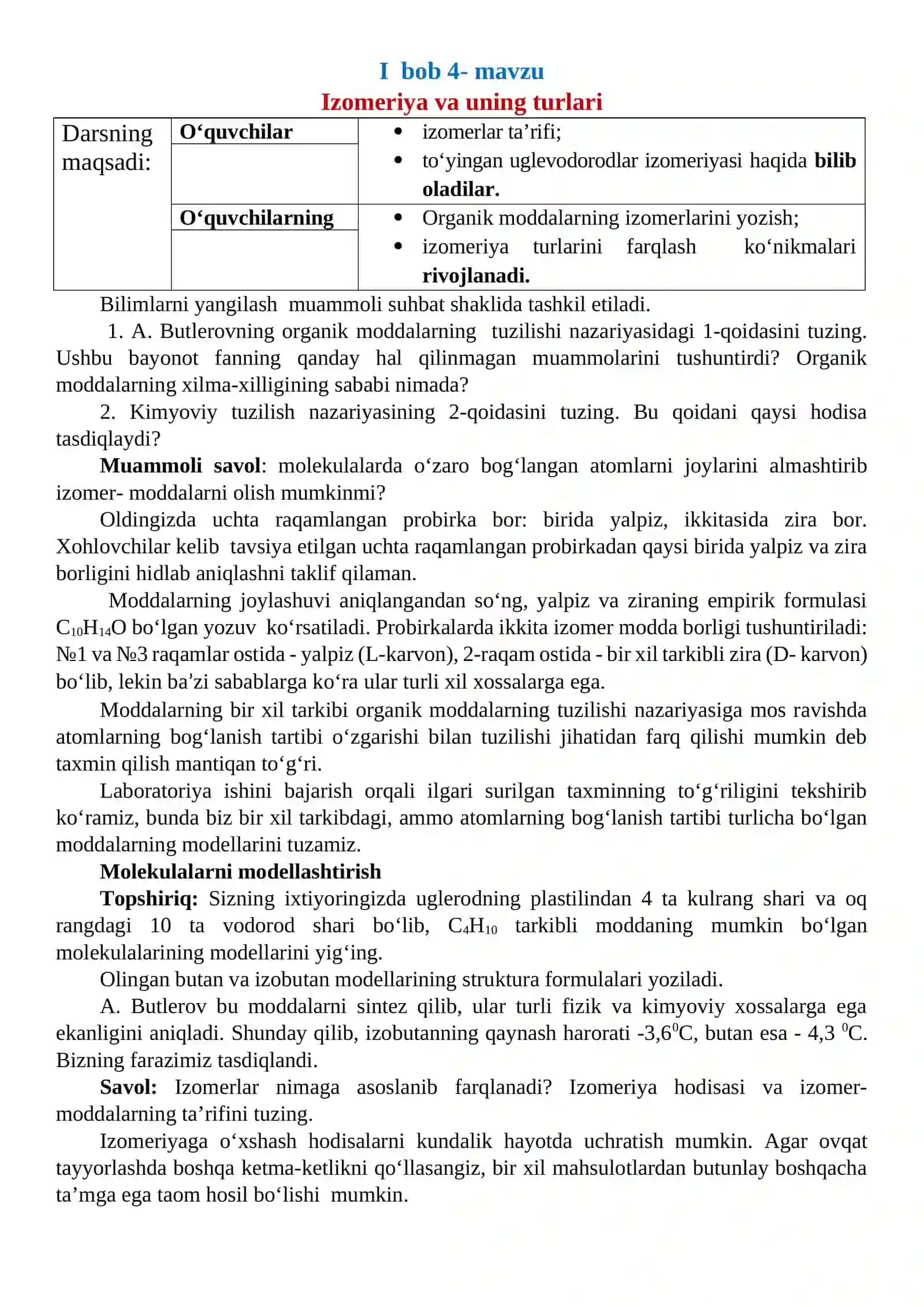 Izomeriya va uning turlari 2