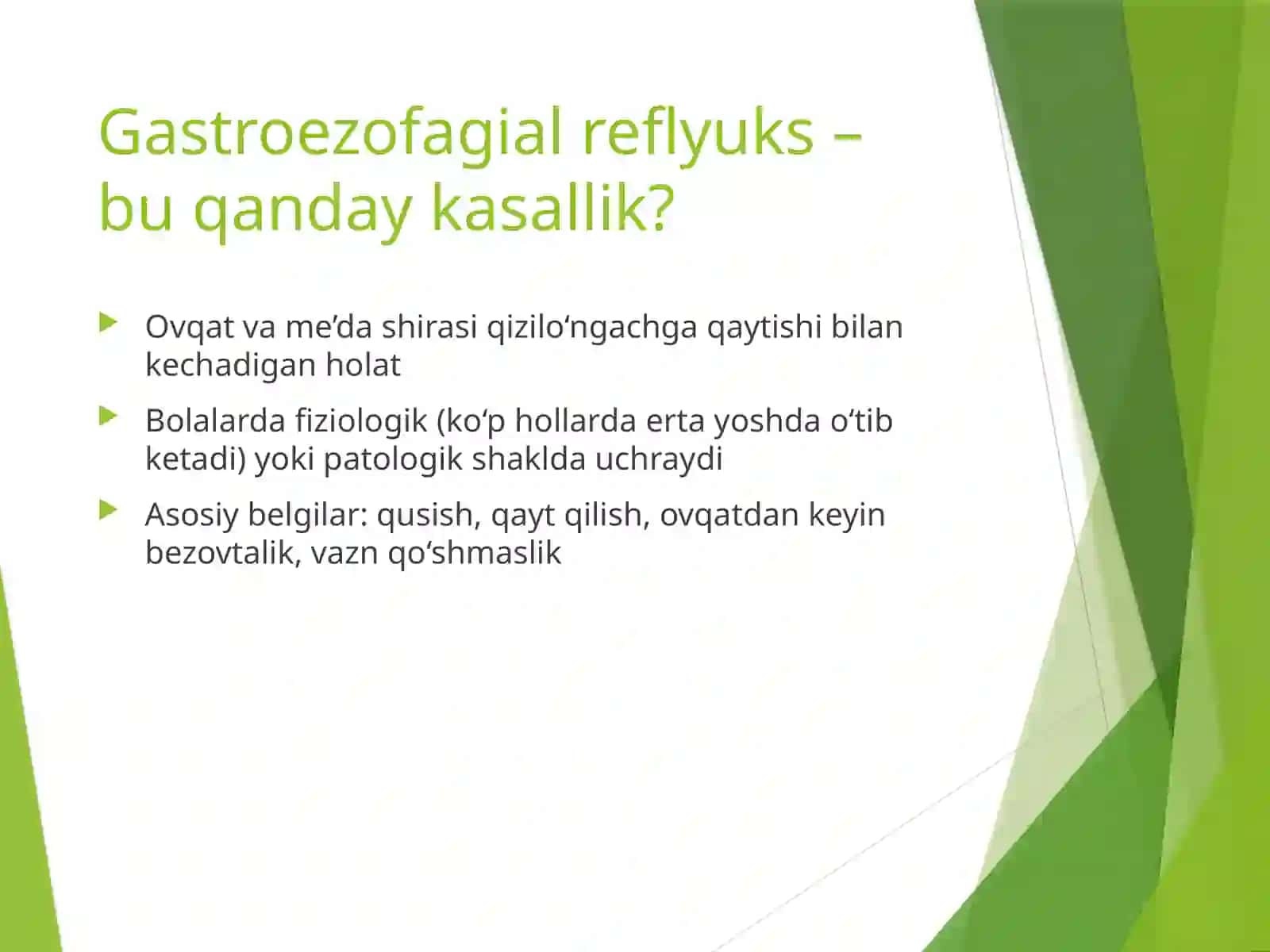 Bolalardagi gastroezofagial refluks 2