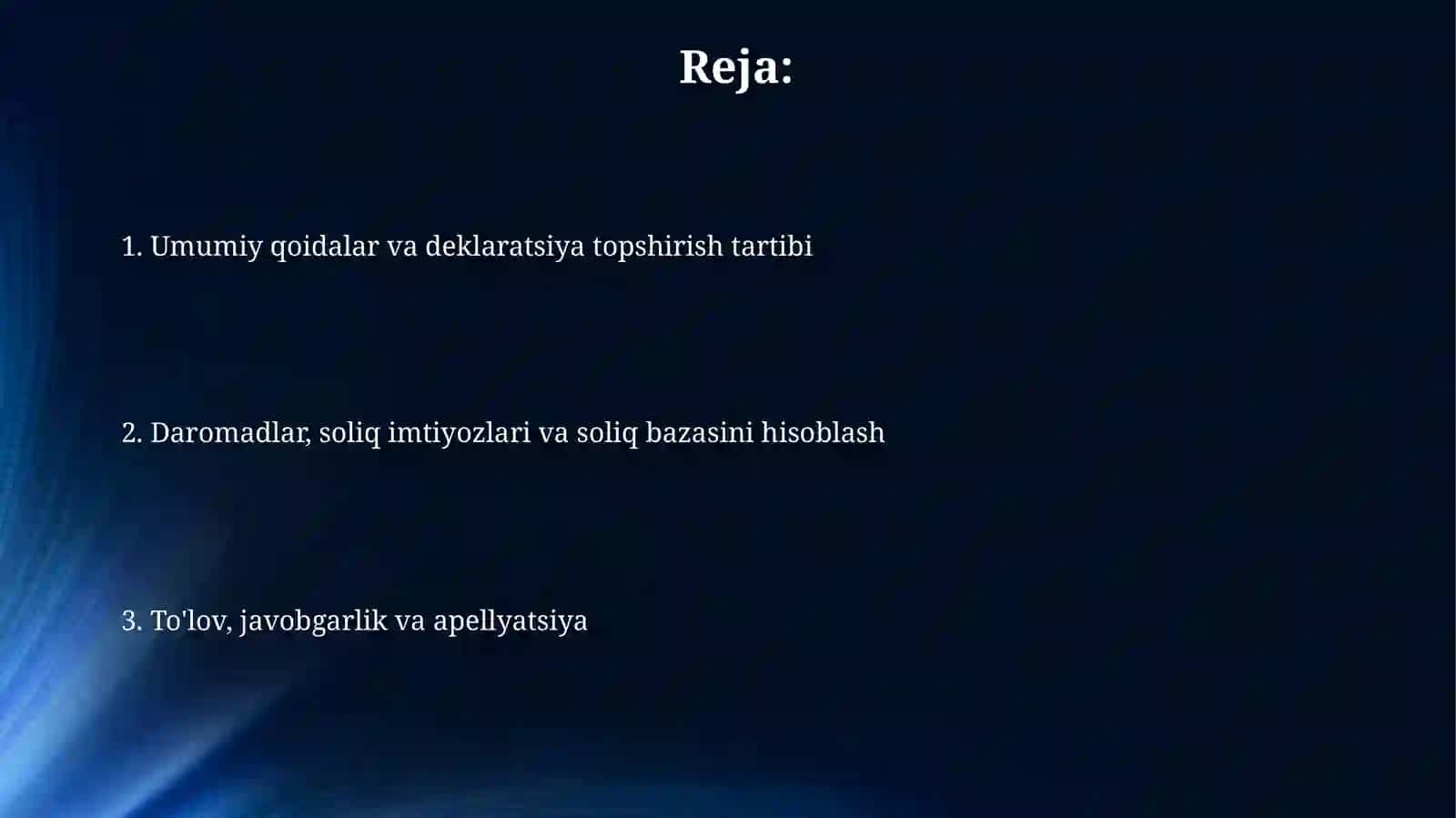 Jismoniy shaxslarning yillik daromadlarinideklaratsiyalashtartibi 2