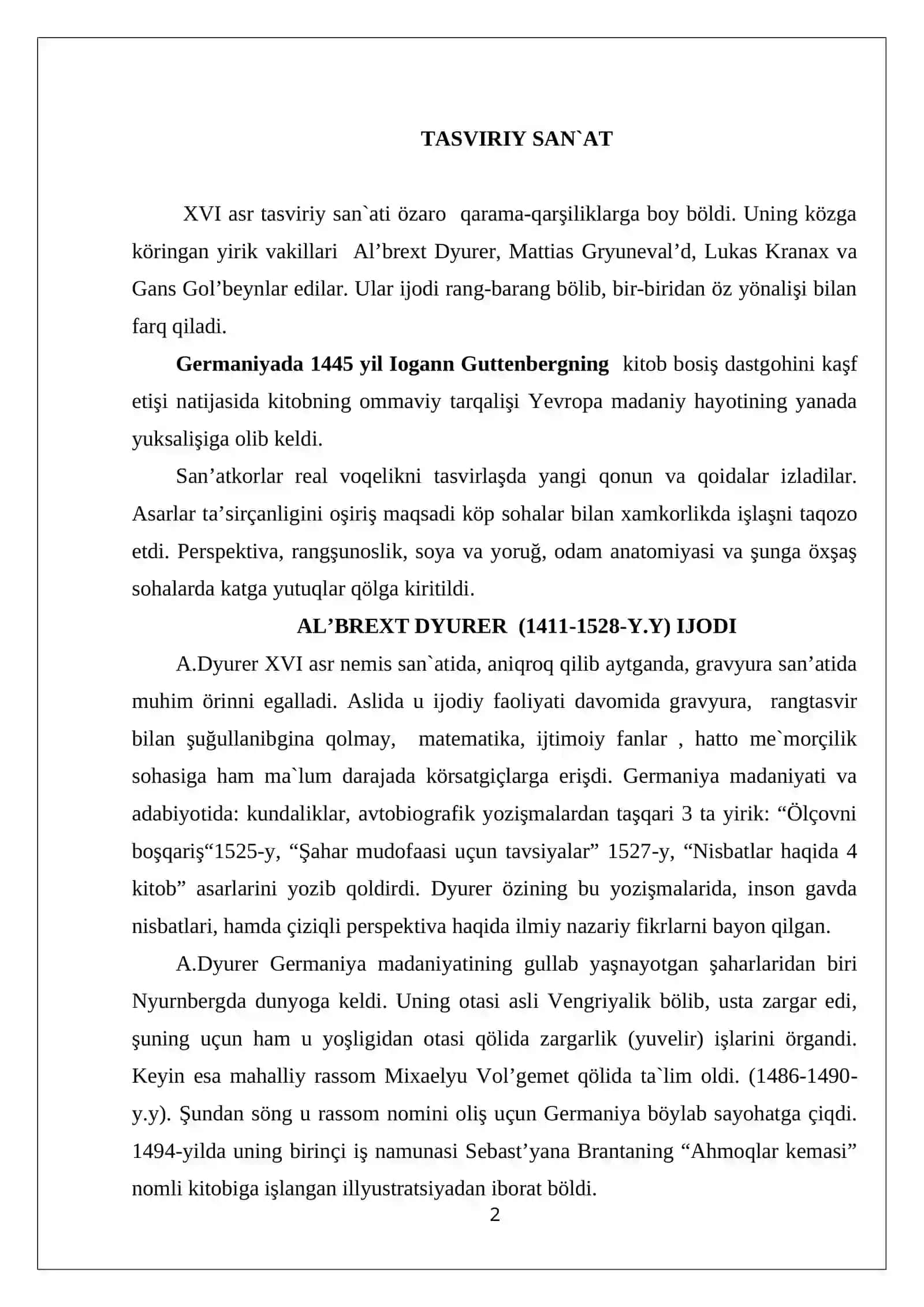 GERMANIYA SAN’ATI 2