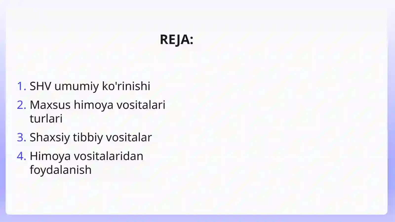 Shaxsiy Himoya Vositalari. Maxsus Himoya Vositalari. Shaxsiy Tibbiy Vositalar va Ulardan Foydalanish 2