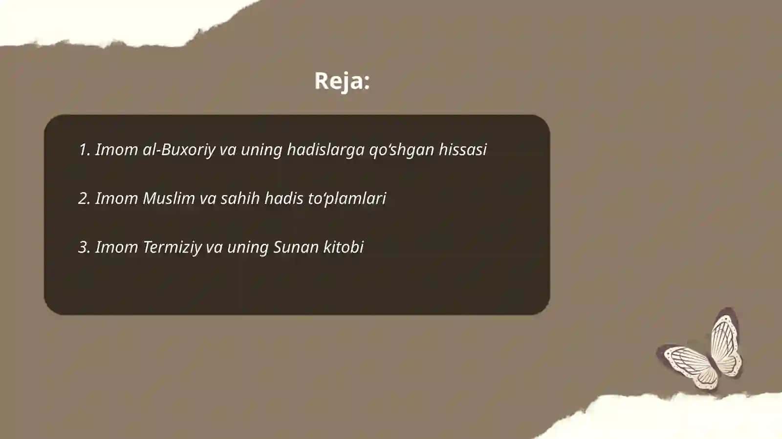 Imom al-Buxoriy va uning hadislarga qo‘shgan hissasi 2