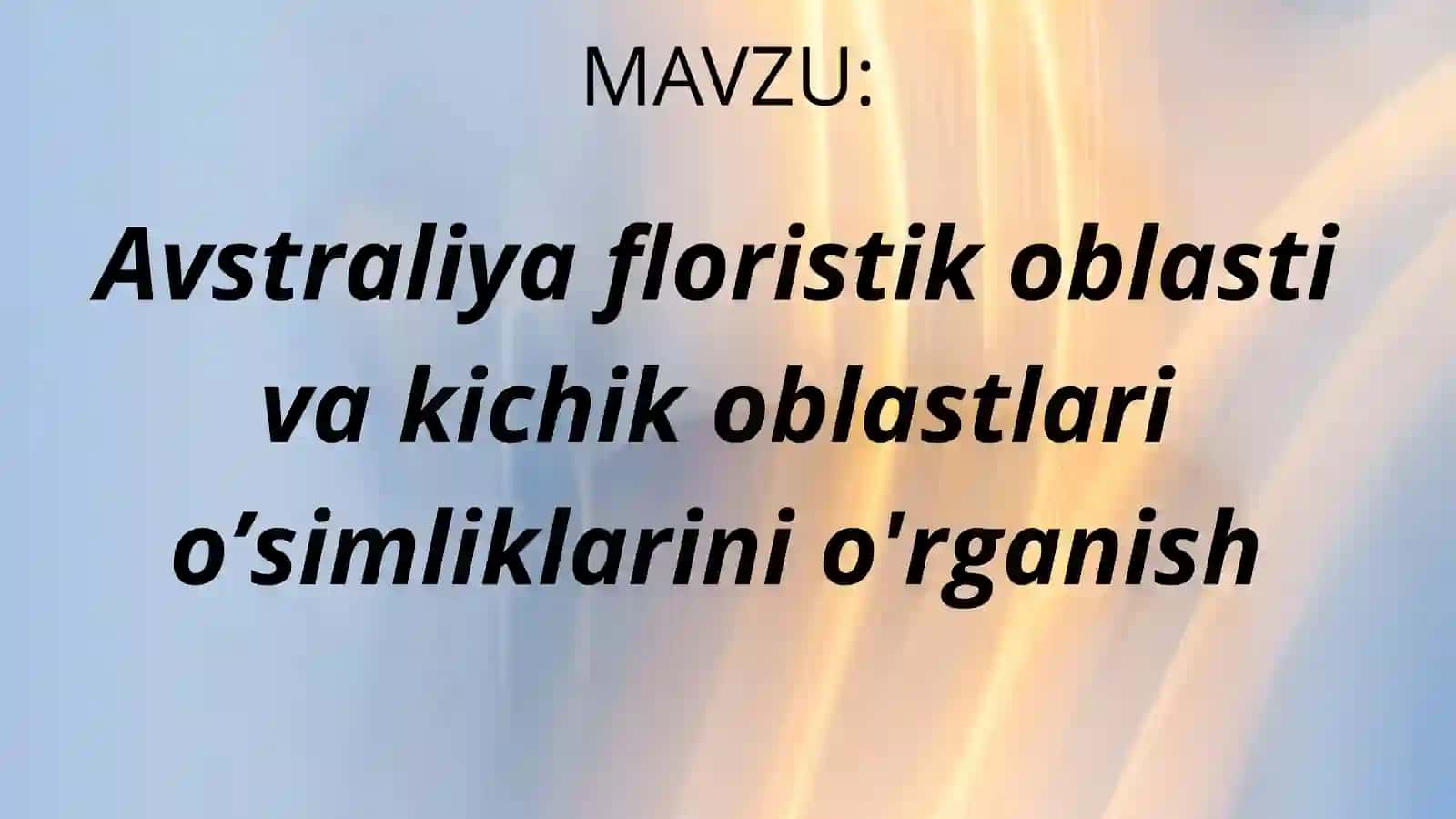 BIOGEOGRAFIyA TAQDIMOT 2