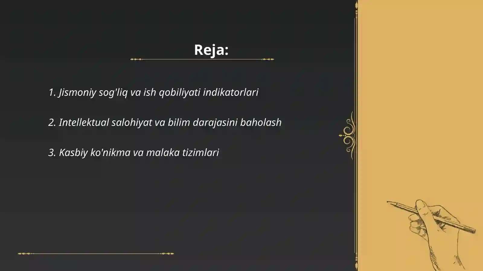Inson resurslari sifatining jismoniy va intellektual komponentlari 2