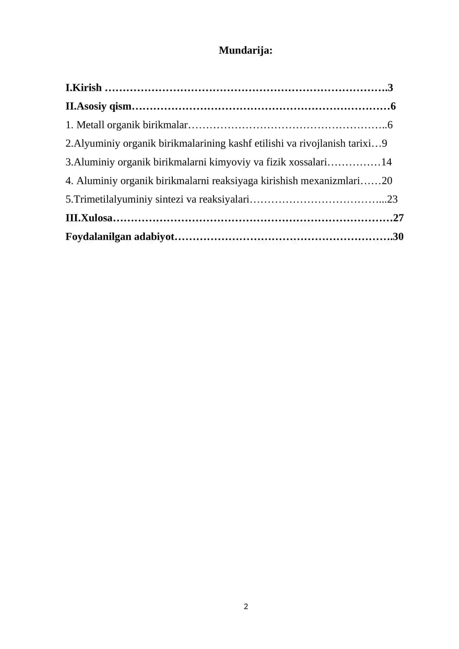 Alyuminiy Organik Birikmalar 2