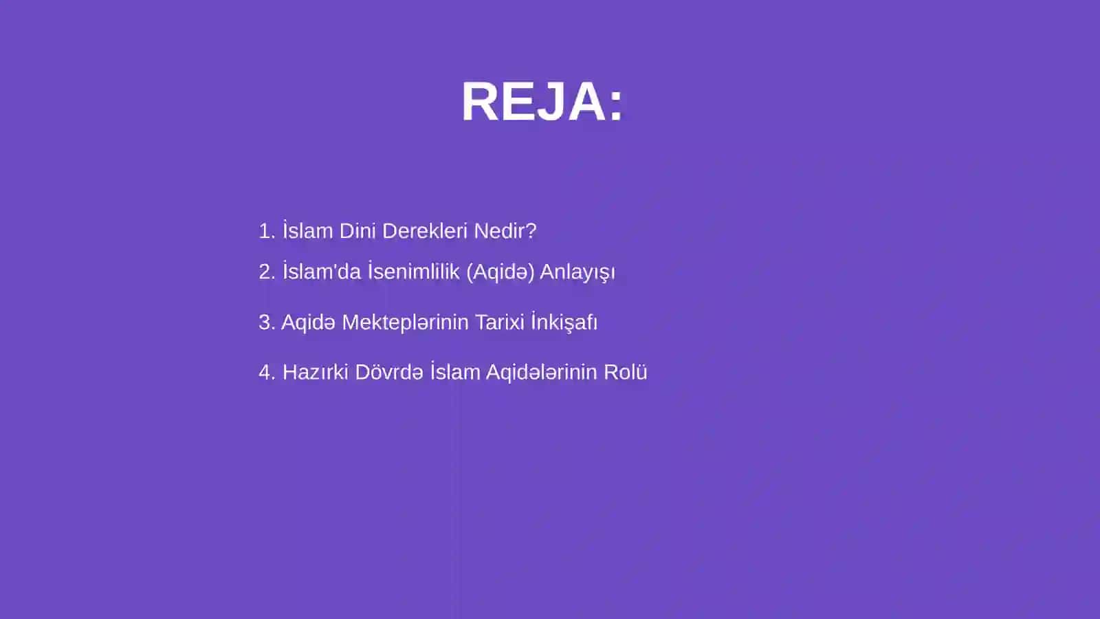 İslam dini derekleri ve isenimlilik (aqidaliq) mektepleri 2