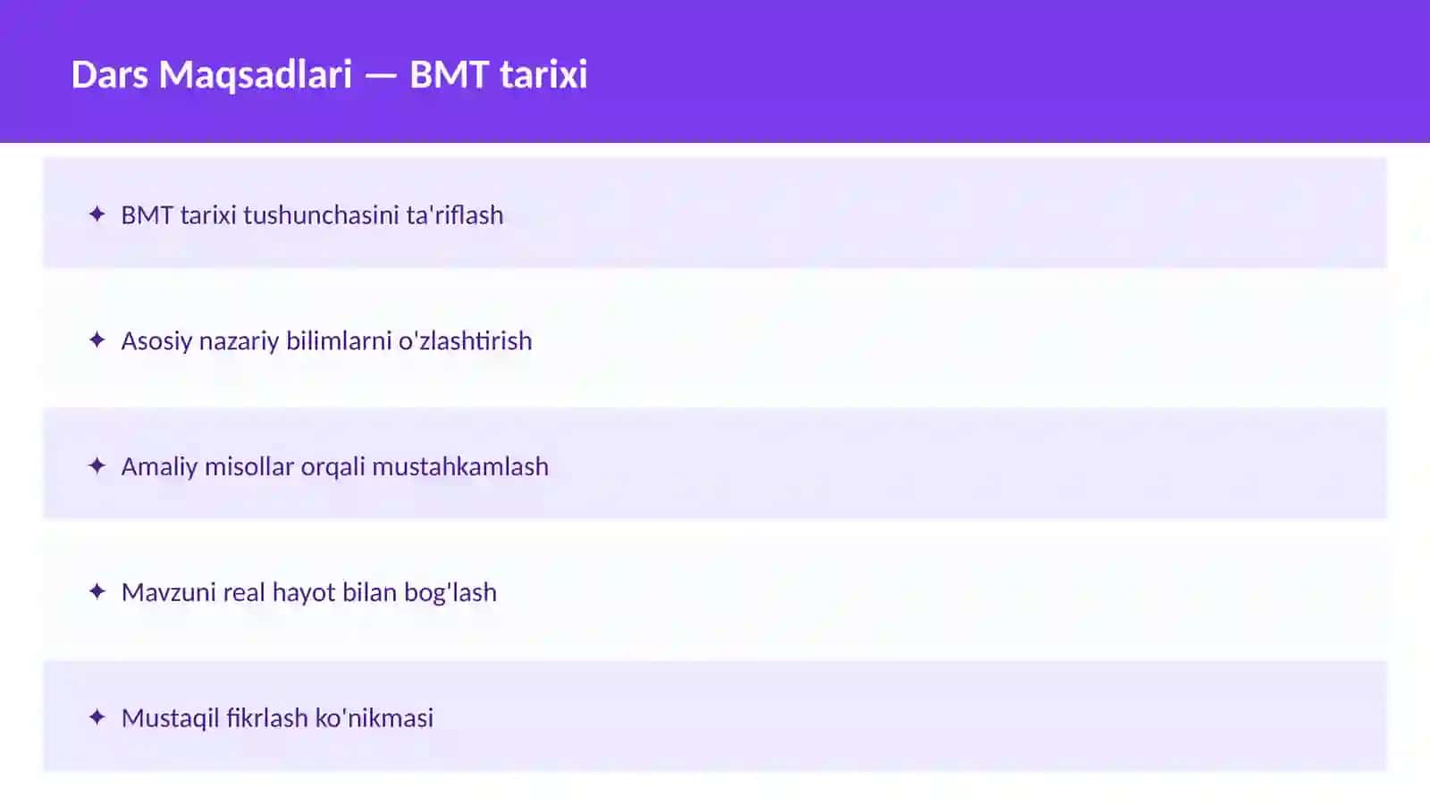 Dekolonizatsiya O'qituvchilar va talabalar uchun dars ishlanma 2