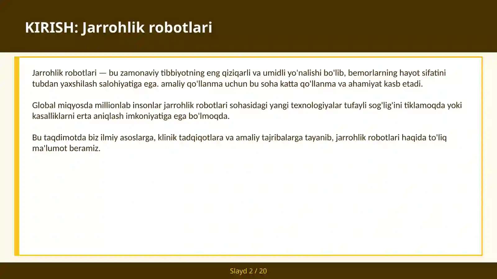 JARROHLIK ROBOTLARI 2