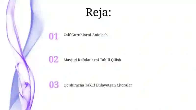 Reja: Tarixiy kontekst: Ishchilarni himoya qilishning evolyutsiyasi 2