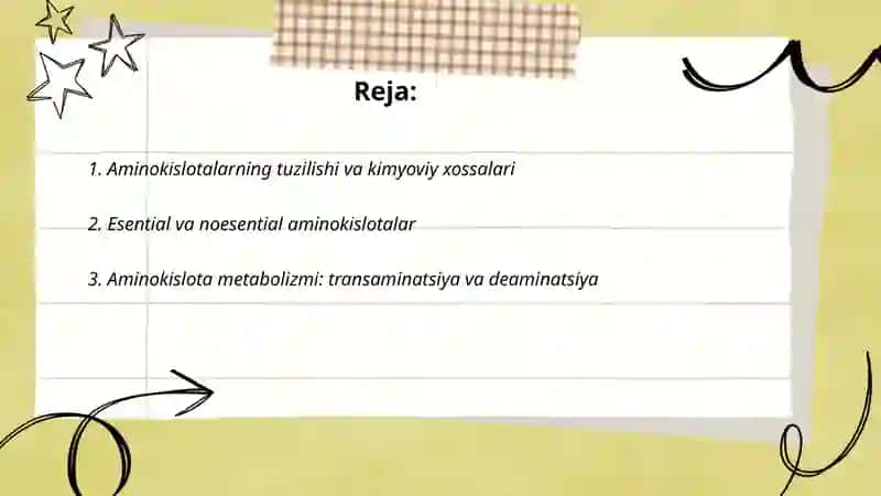 Aminokislotalar, oqsillar, fermentlar va gormonlar 2
