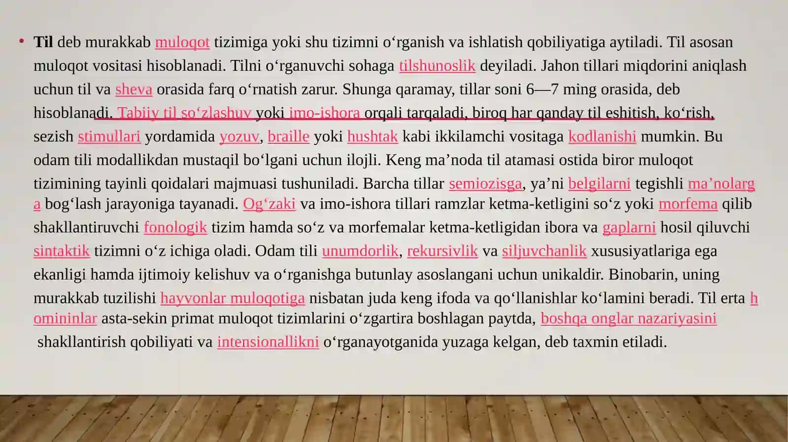 Tillarning paydo bo'lishi 2