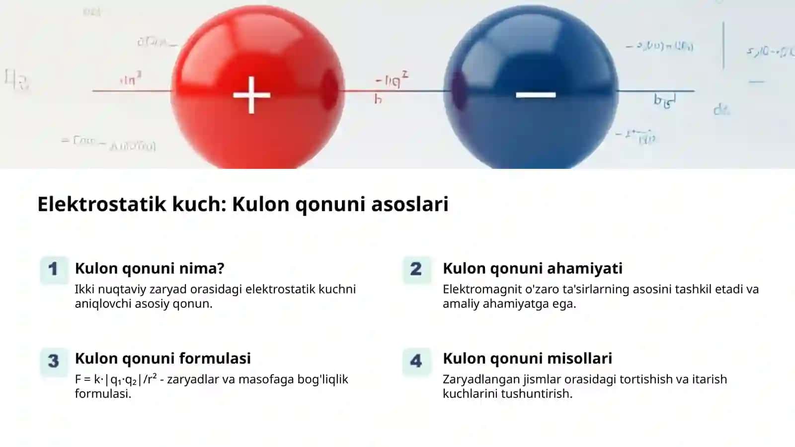 Elektrostatika: Asosiy Mavzular 2