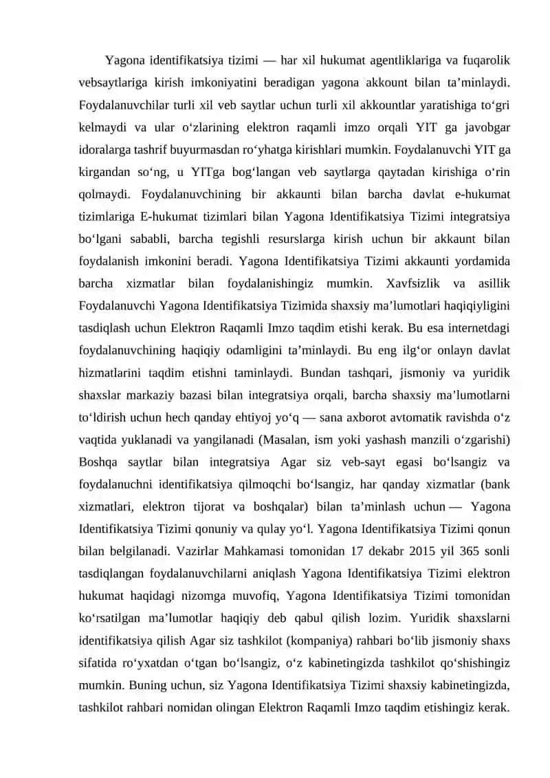 Yagona Identifikatsiya Tizimida Roʼyxatdan Oʼtish va Milliy Tarmoq Resurslaridan Foydalanish 2