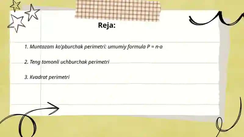 Muntazam shakllarning perimetri 2