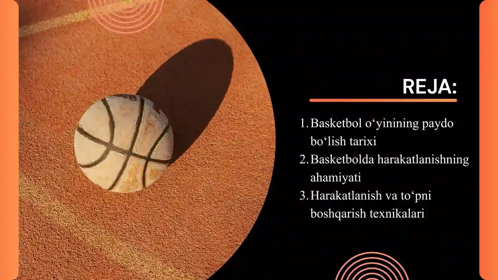 Basketbol O'YINIDA HARAKATLANISH VA TO'PNI BOSHQARISHNING TEXNIK USULLARINI O'RGATISH 2