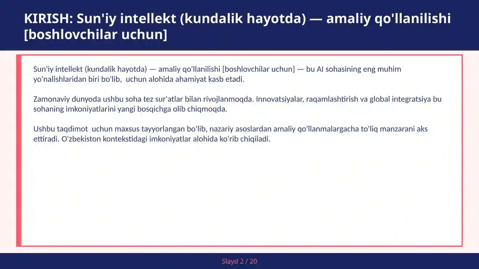 Sun'iy intellekt (kundalik hayotda) — amaliy qo'llanilishi [boshlovchilar uchun] 2