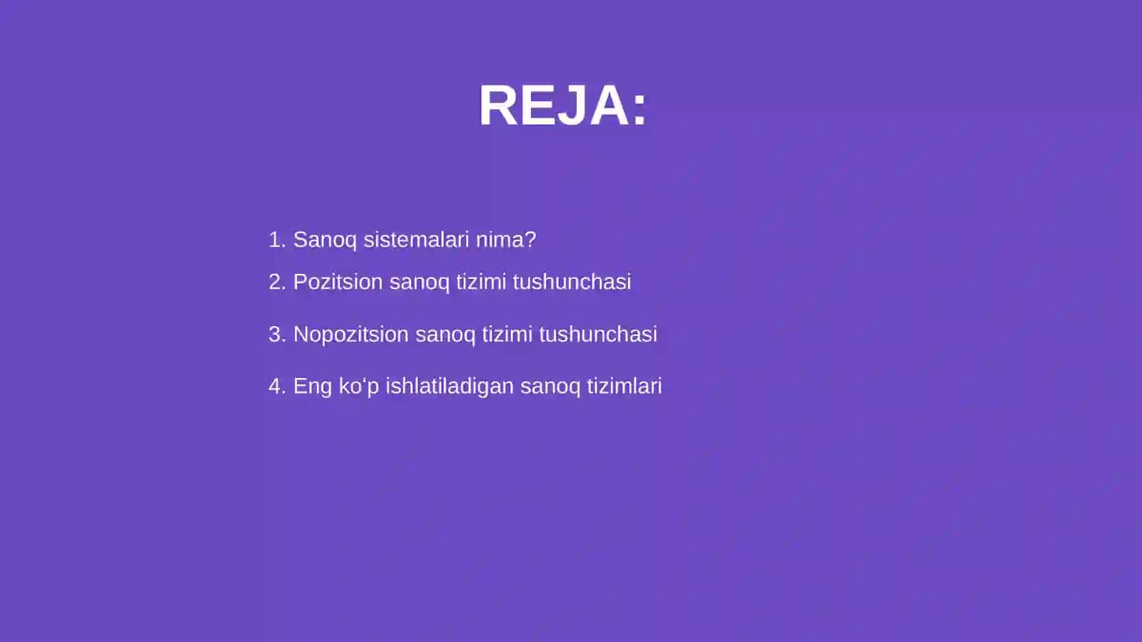 Sanoq sistemalari haqida tushuncha 2