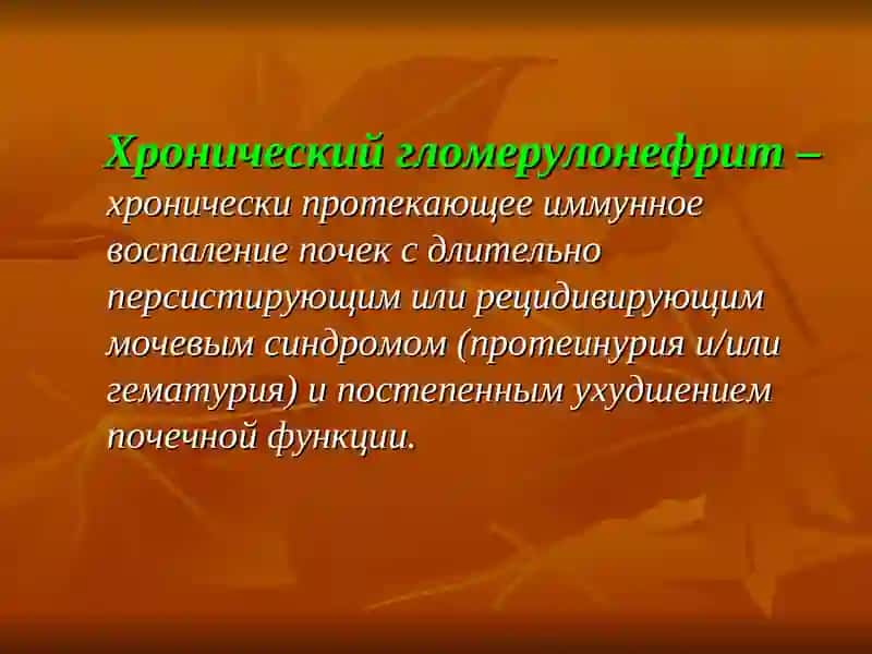 ХРОНИЧЕСКИЙ ГЛОМЕРУЛОНЕФРИТ 2