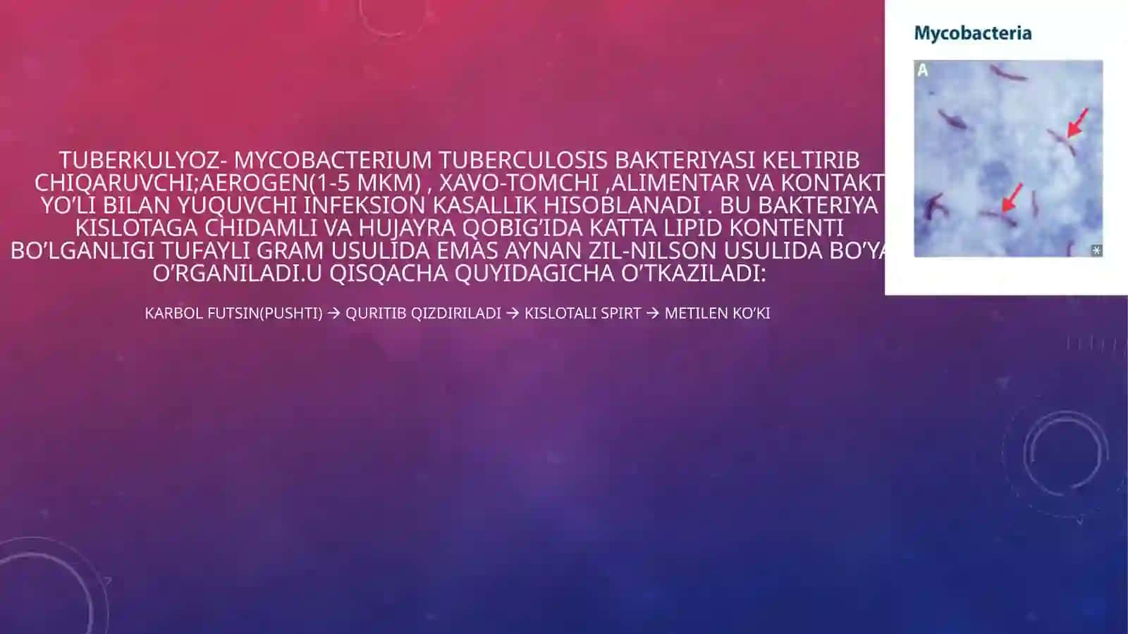 BIRLAMCHI TUBERKULYOZ.BIRLAMCHI TUBERKULYOZNING KLINIK SHAKLLARINI ERTA TASHXISLASH,QOLDIQ O’ZGARISHLAR VA DAVOLASH USULLARI. 2