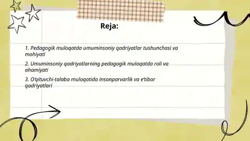 PEDAGOGIK MULOQATDA UMUMINSONIY QADRIYATLARNING USTUVORLIGI 2